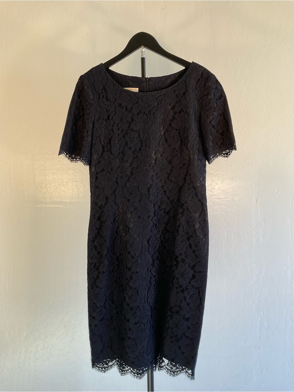 Brooks Brothers Dark Navy Floral Lace Midi Dress